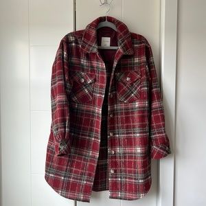 Gentle Fawn Burgundy Plaid Utility Jacket